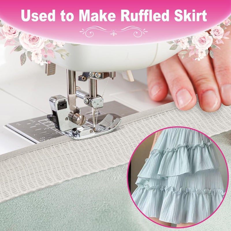 MYLbeter 4 Yards Hemming Guide for Sewing, Fishbone Tape for Narrow Hem and Curved Hem Sewing Tool for Skirts Dresses Fishbone Boning Lining Reusable Boning Strip Seam S Ewing Guide for Clothing Hemmer Tool - Image 3